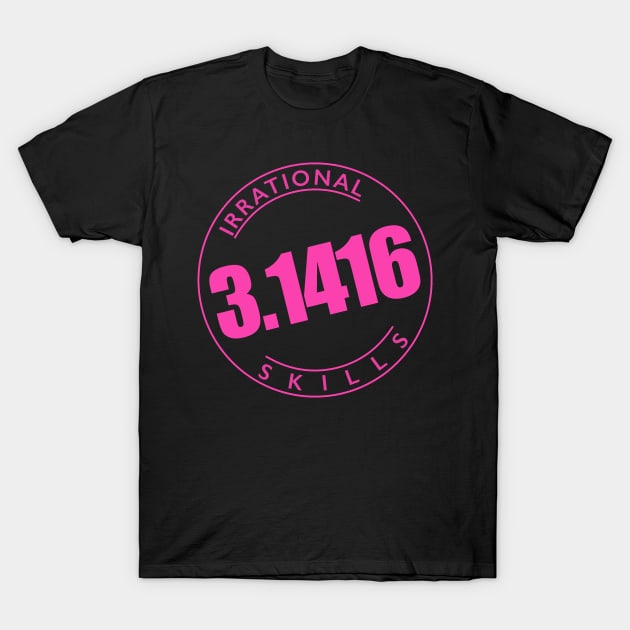 90s style Pi 3.1416 Hot Pink T-Shirt by Lyrical Parser